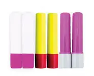 6 Recharges de colle Bleu jaune rose